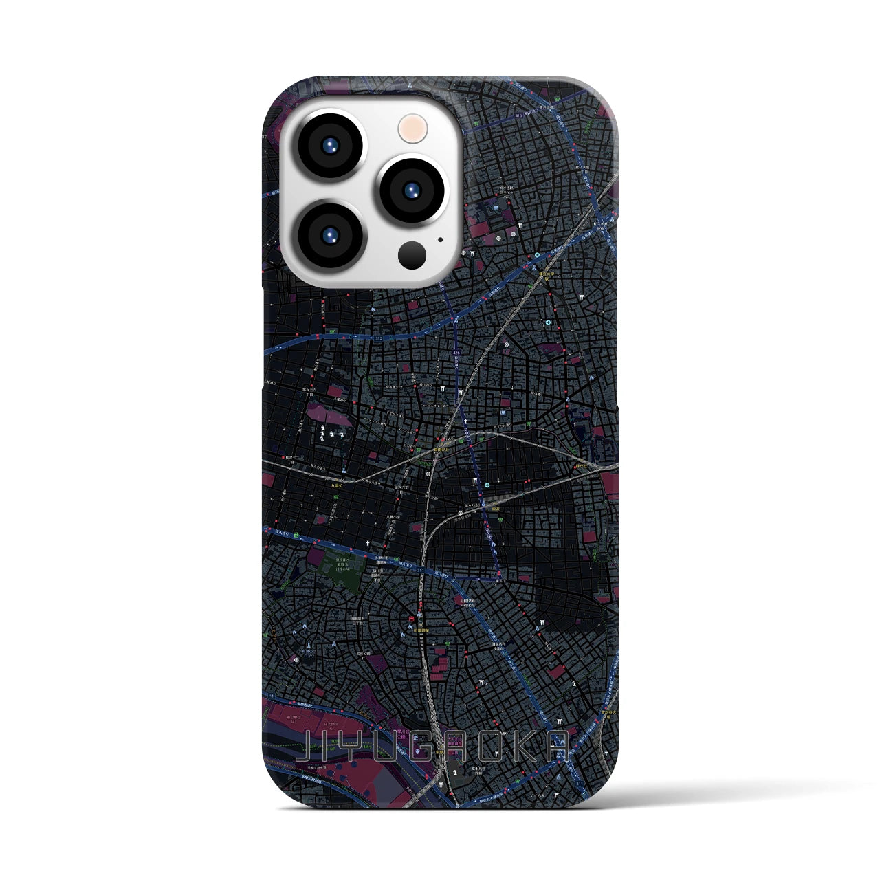 【自由が丘(東京都)】地図柄iPhoneケース(バックカバータイプ)