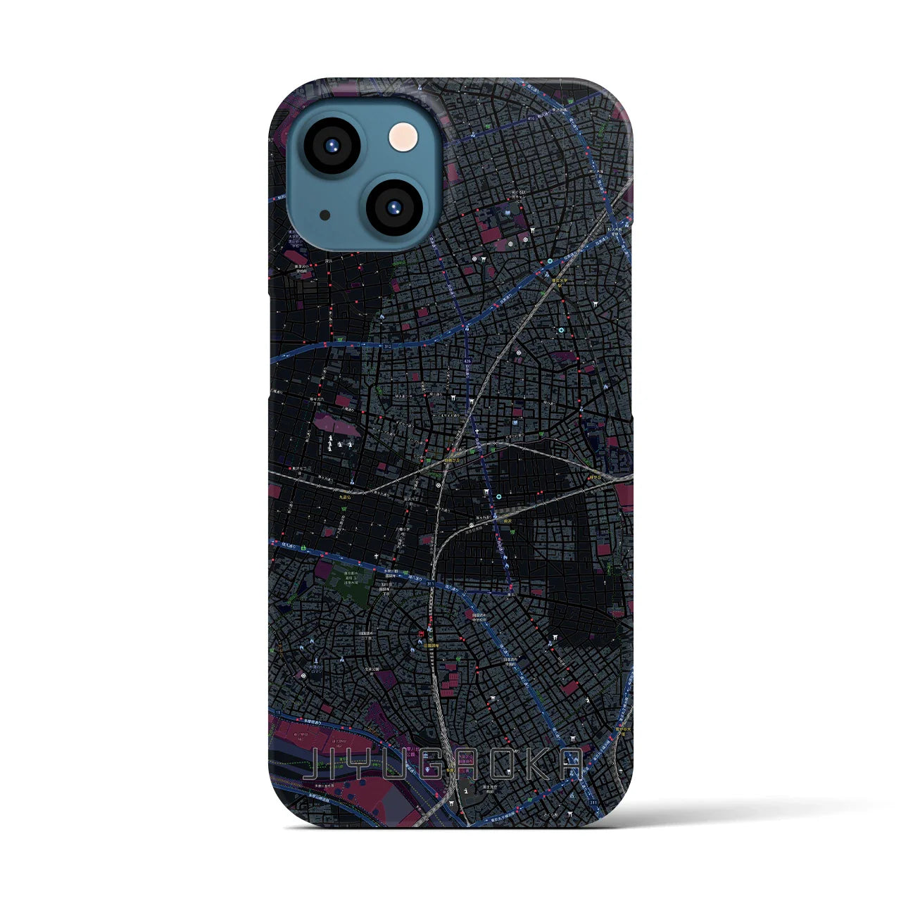 【自由が丘(東京都)】地図柄iPhoneケース(バックカバータイプ)