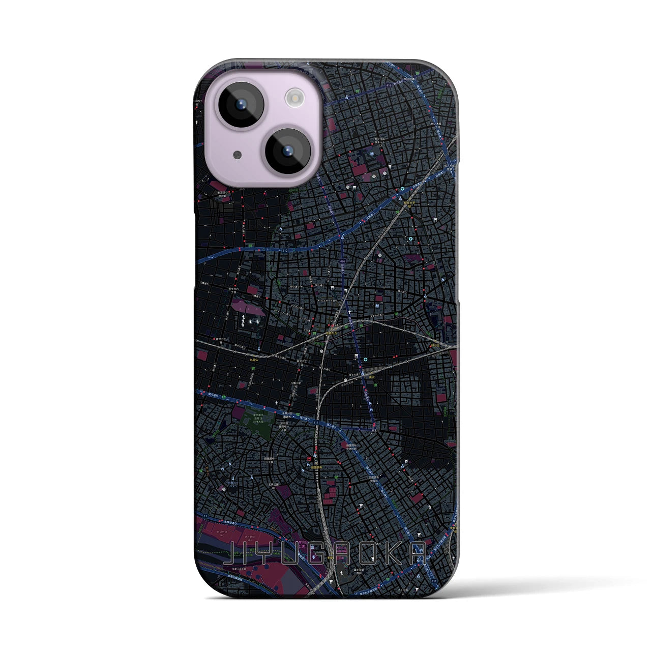 【自由が丘(東京都)】地図柄iPhoneケース(バックカバータイプ)