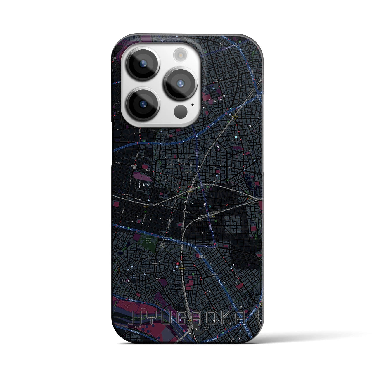 【自由が丘(東京都)】地図柄iPhoneケース(バックカバータイプ)