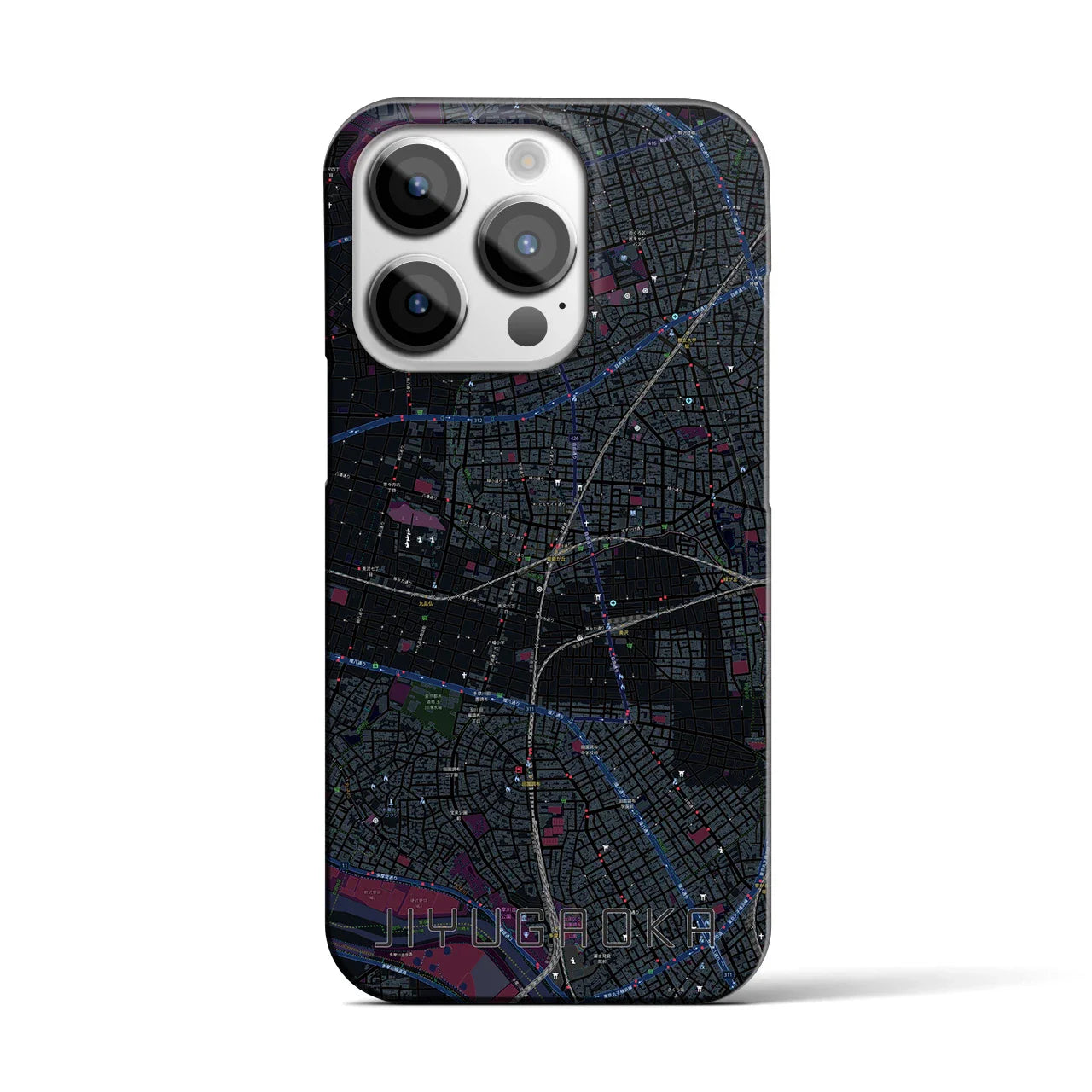【自由が丘(東京都)】地図柄iPhoneケース(バックカバータイプ)