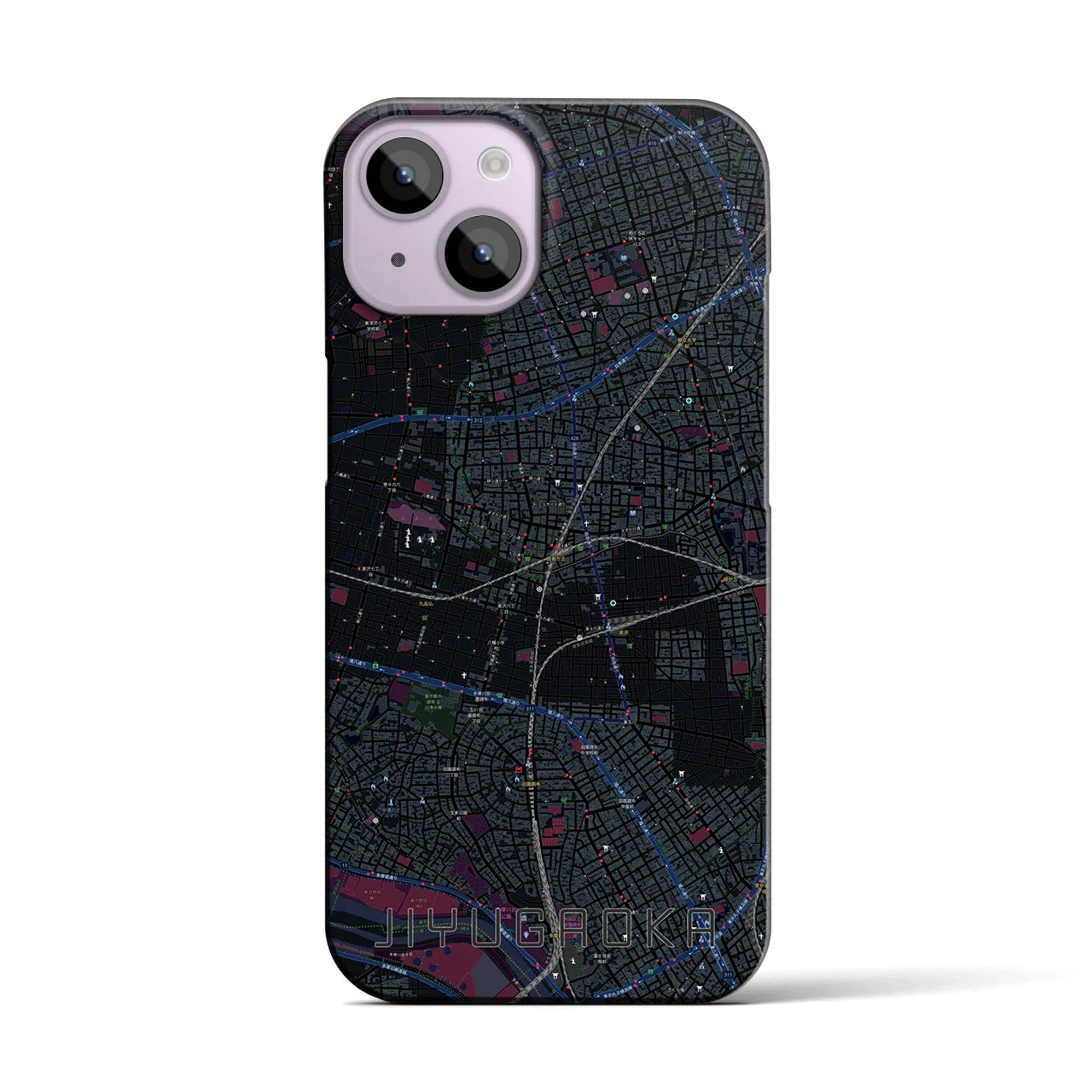 【自由が丘(東京都)】地図柄iPhoneケース(バックカバータイプ)