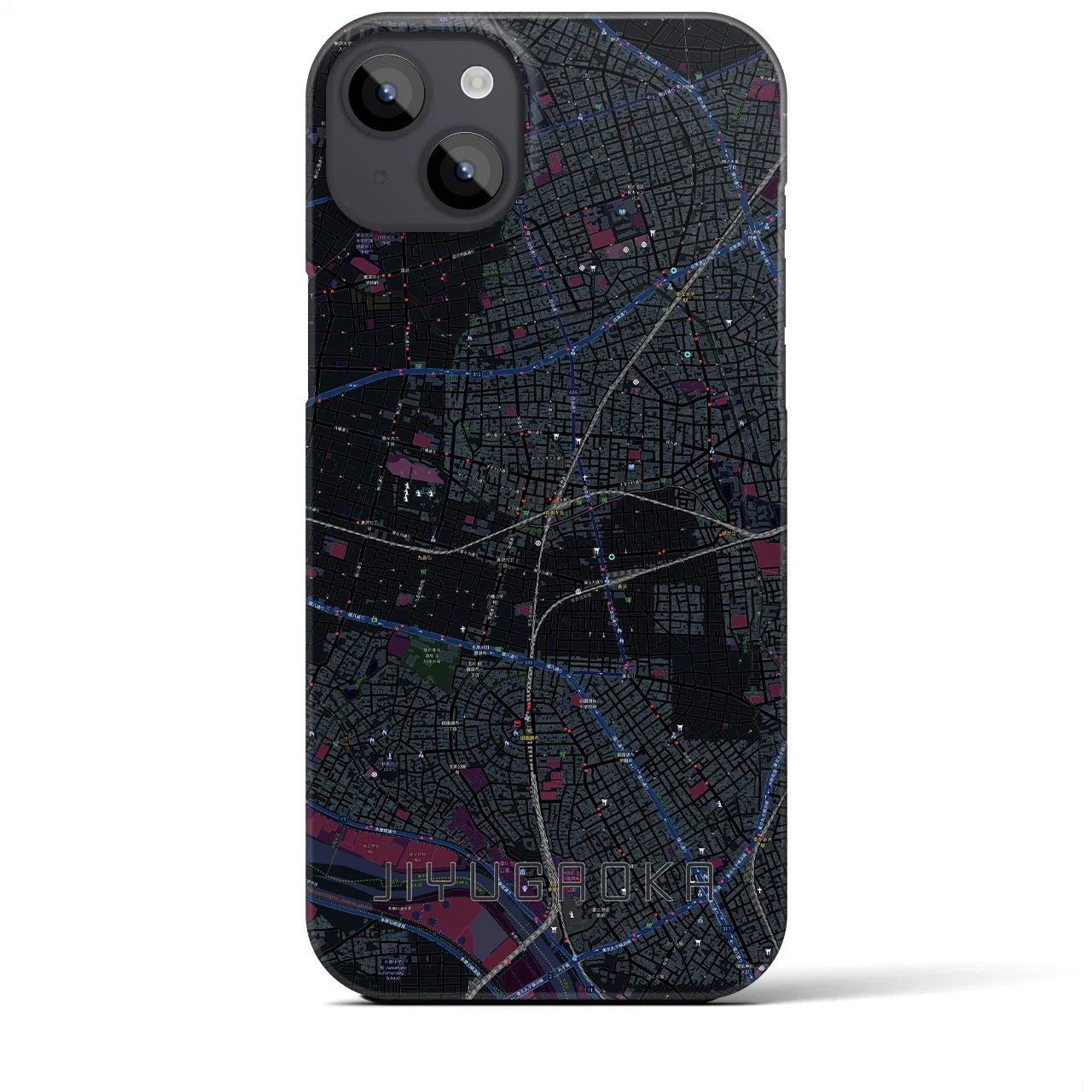 【自由が丘(東京都)】地図柄iPhoneケース(バックカバータイプ)