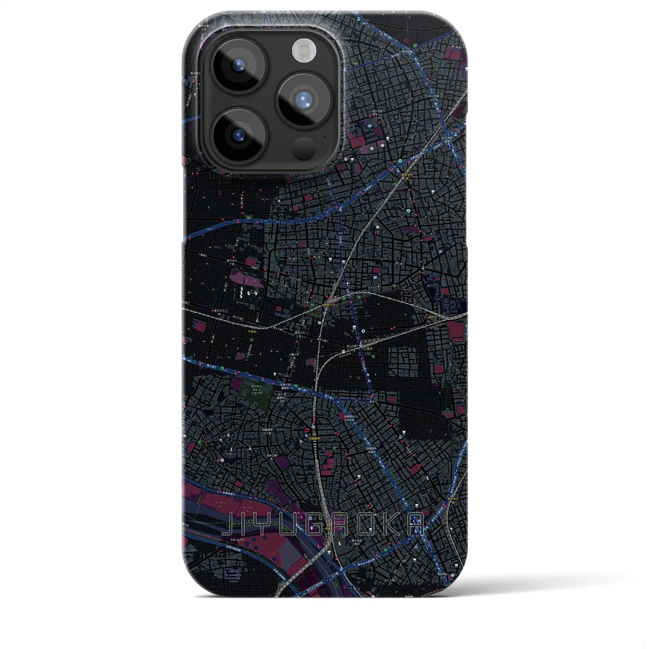 【自由が丘(東京都)】地図柄iPhoneケース(バックカバータイプ)