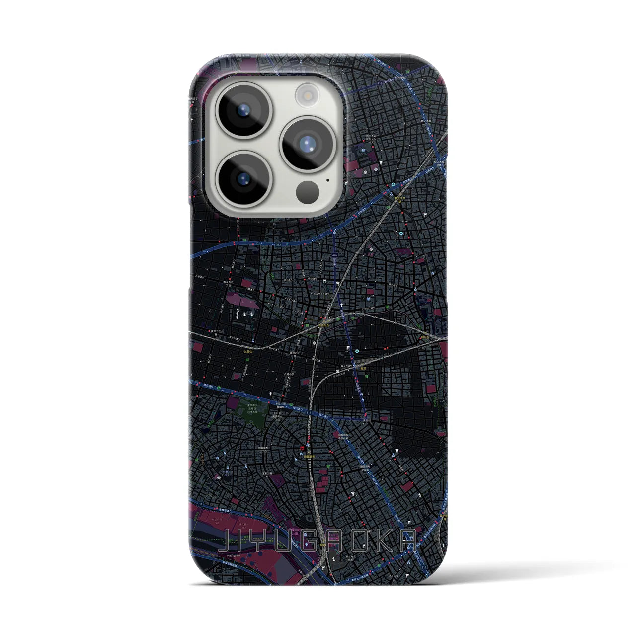 【自由が丘(東京都)】地図柄iPhoneケース(バックカバータイプ)