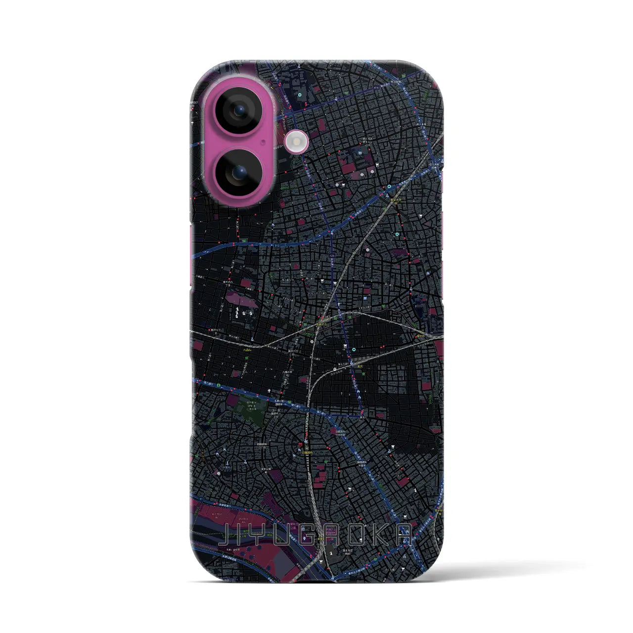 【自由が丘(東京都)】地図柄iPhoneケース(バックカバータイプ)