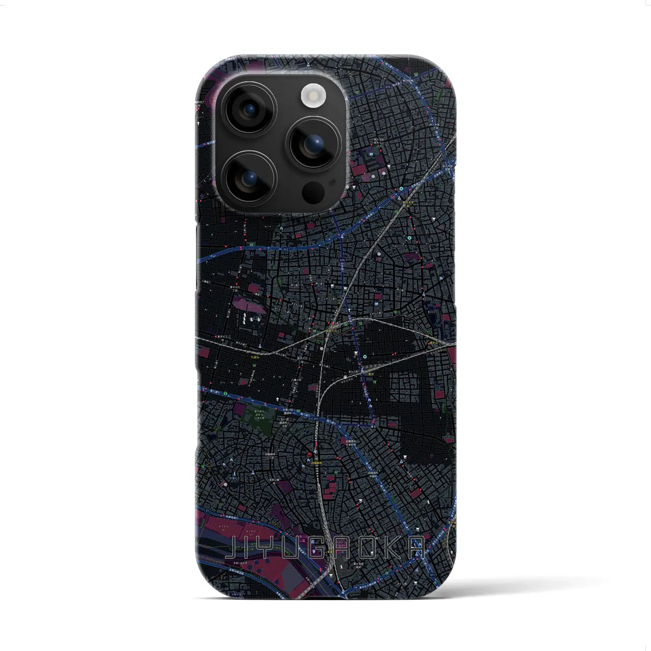 【自由が丘(東京都)】地図柄iPhoneケース(バックカバータイプ)