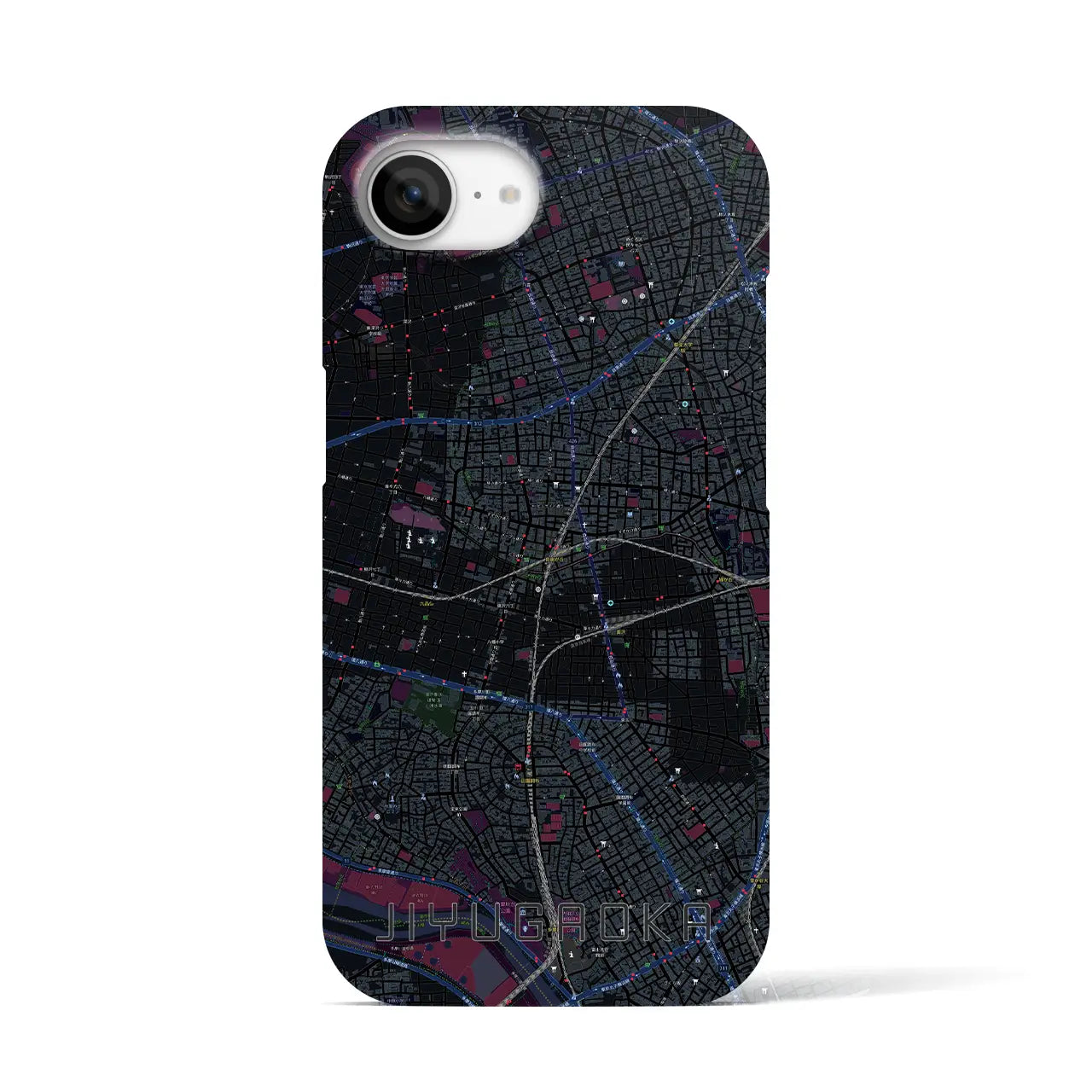 【自由が丘(東京都)】地図柄iPhoneケース(バックカバータイプ)