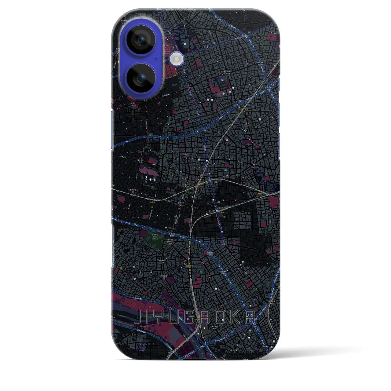【自由が丘(東京都)】地図柄iPhoneケース(バックカバータイプ)
