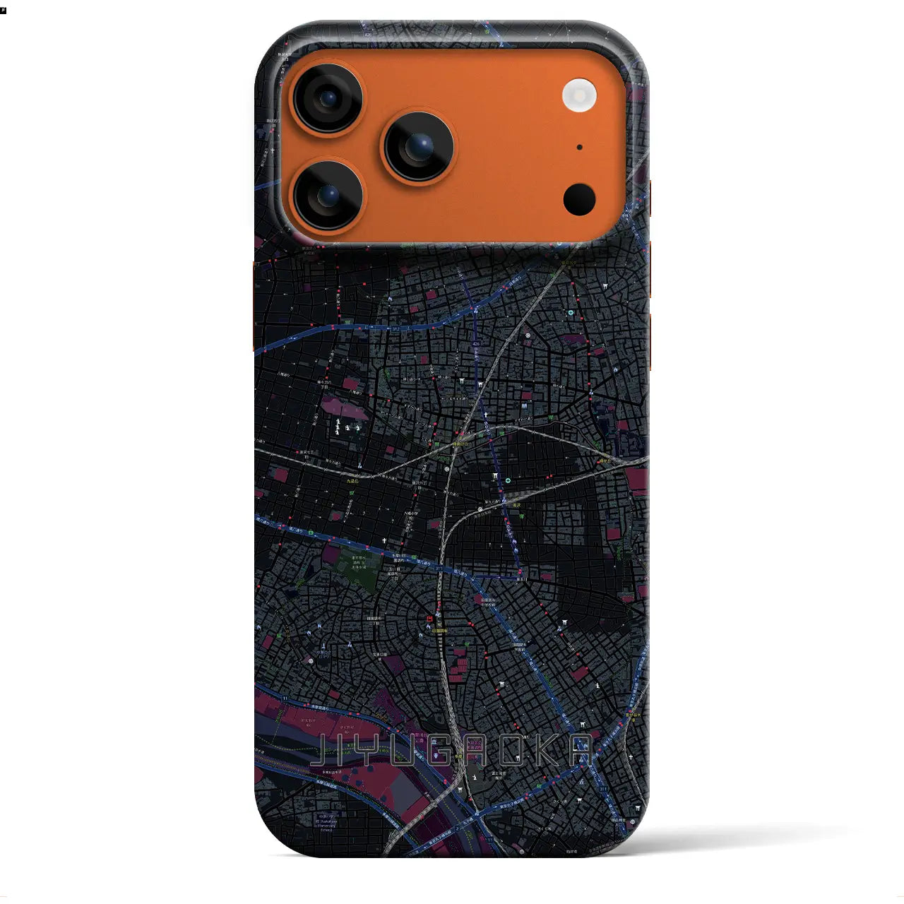 【自由が丘(東京都)】地図柄iPhoneケース(バックカバータイプ)