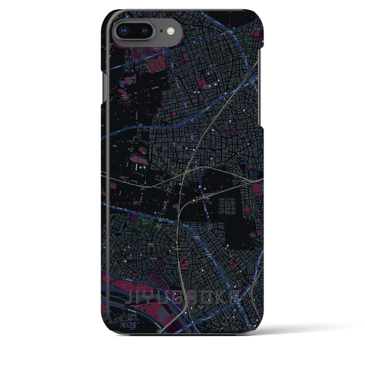 【自由が丘(東京都)】地図柄iPhoneケース(バックカバータイプ)
