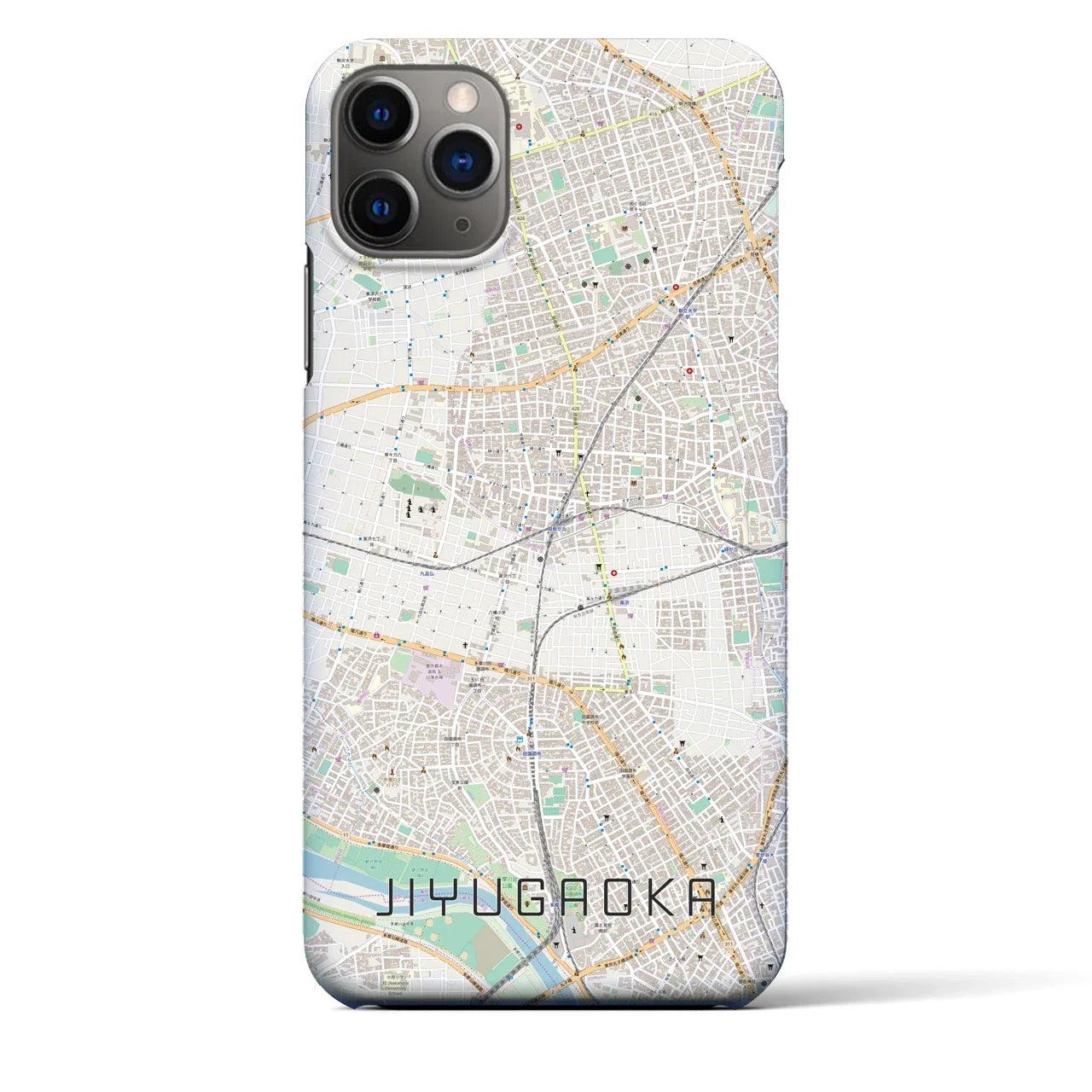 【自由が丘(東京都)】地図柄iPhoneケース(バックカバータイプ)