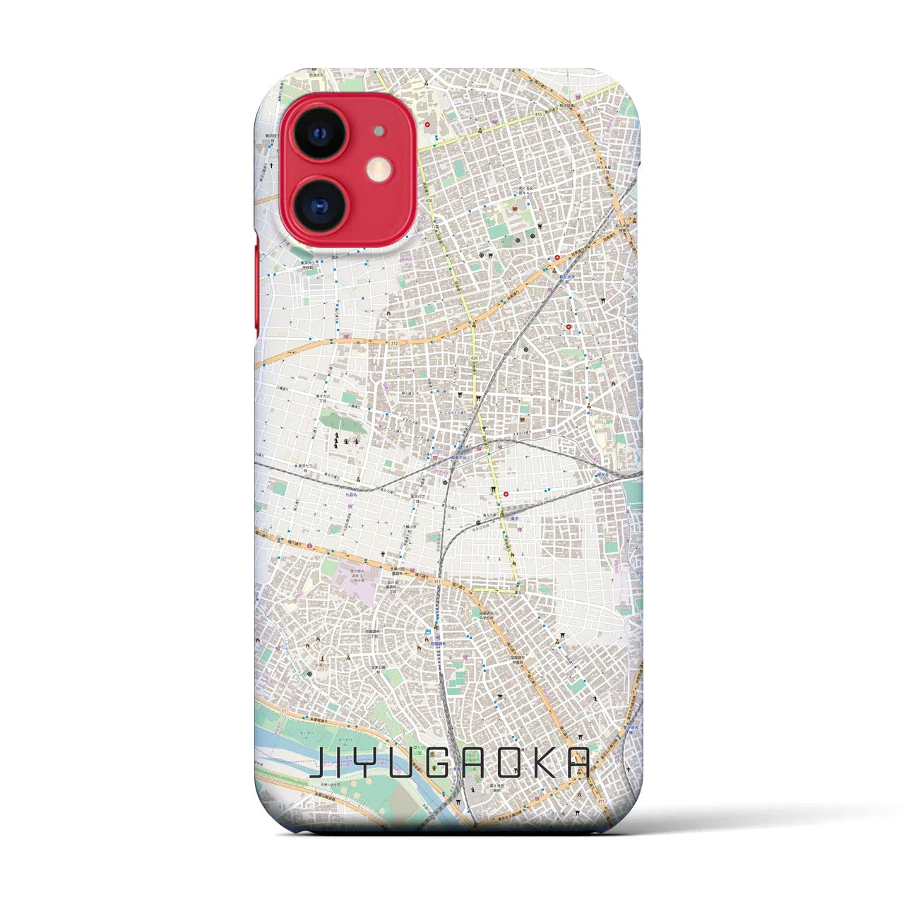【自由が丘(東京都)】地図柄iPhoneケース(バックカバータイプ)