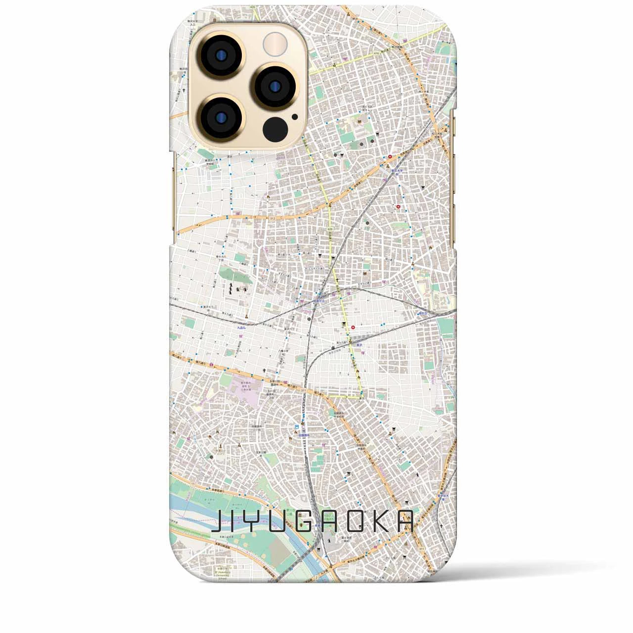 【自由が丘(東京都)】地図柄iPhoneケース(バックカバータイプ)