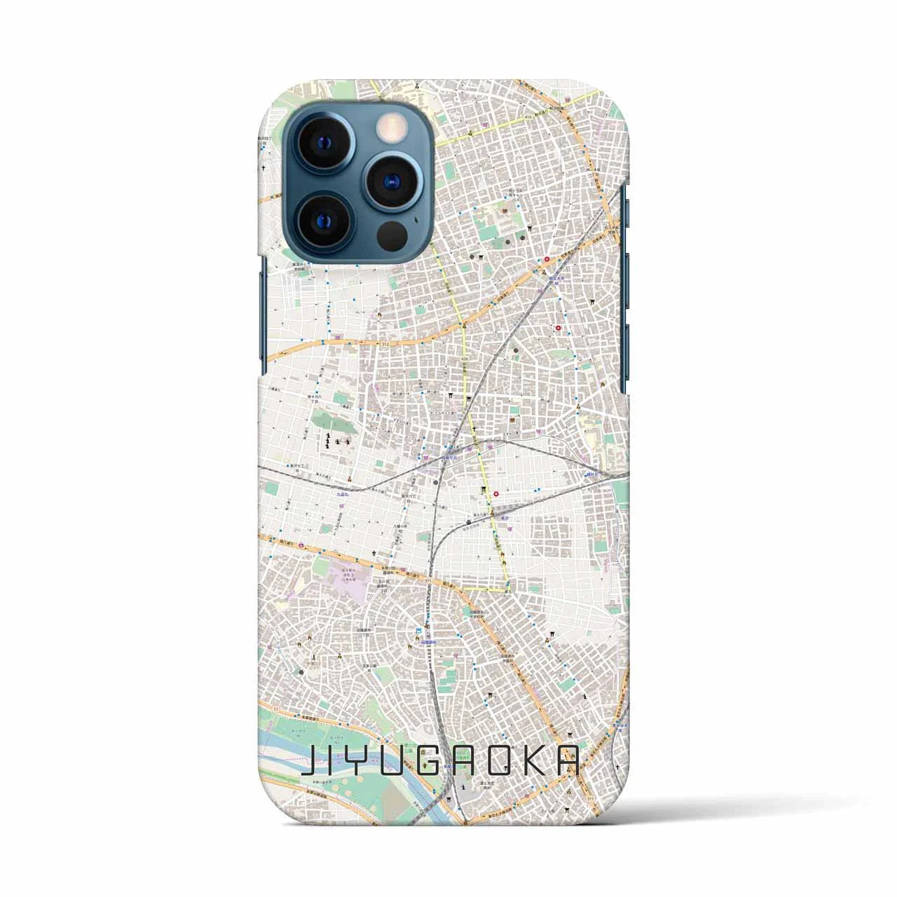 【自由が丘(東京都)】地図柄iPhoneケース(バックカバータイプ)