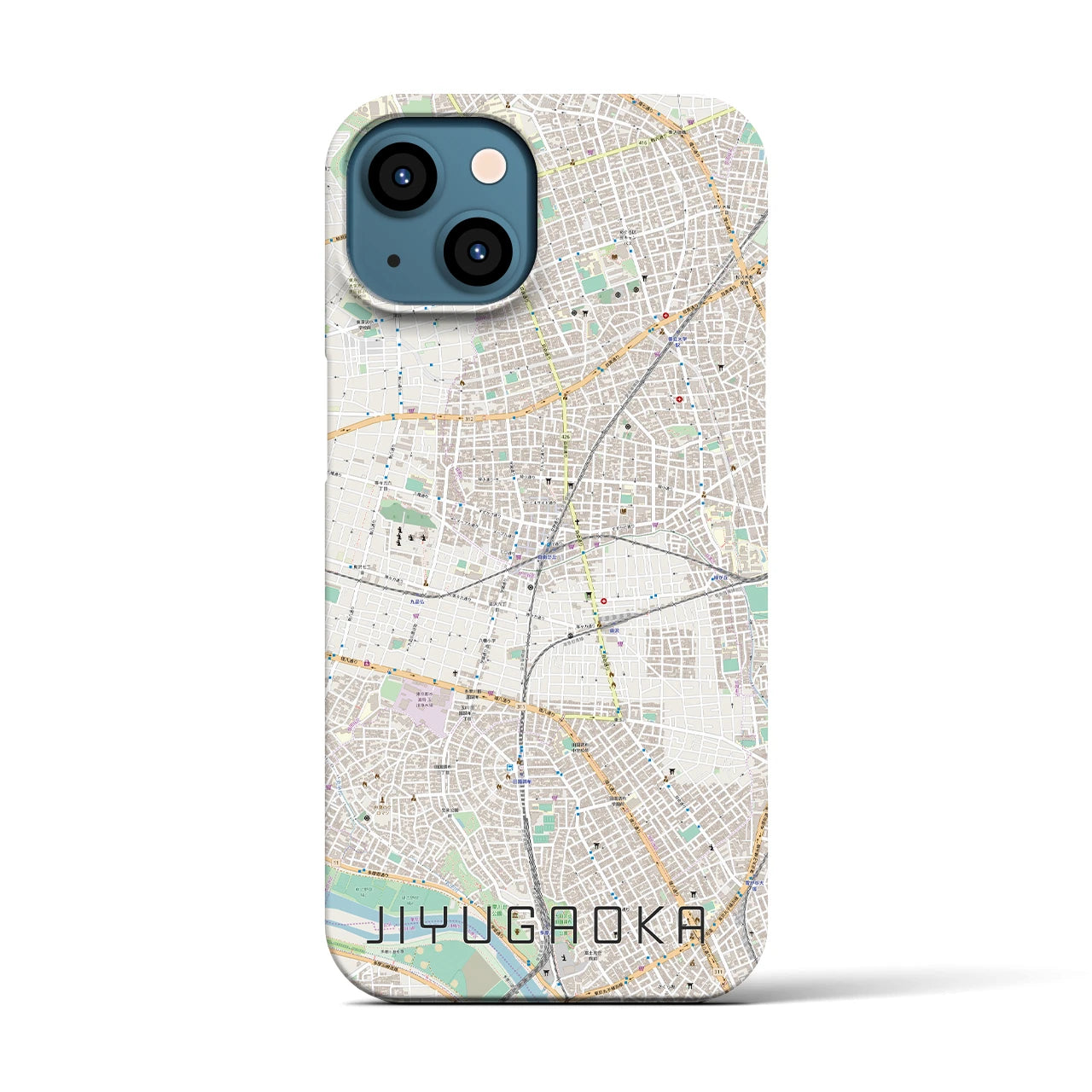 【自由が丘(東京都)】地図柄iPhoneケース(バックカバータイプ)