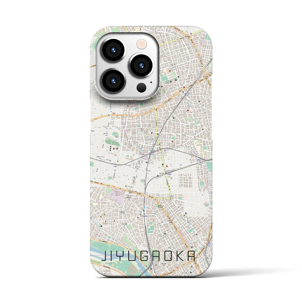 【自由が丘(東京都)】地図柄iPhoneケース(バックカバータイプ)