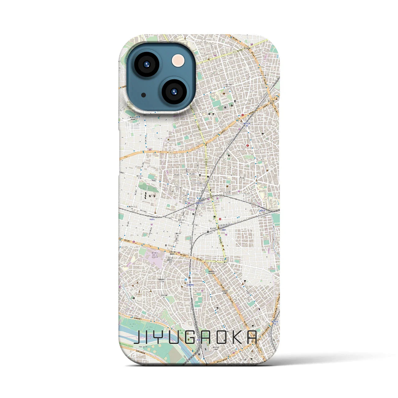 【自由が丘(東京都)】地図柄iPhoneケース(バックカバータイプ)