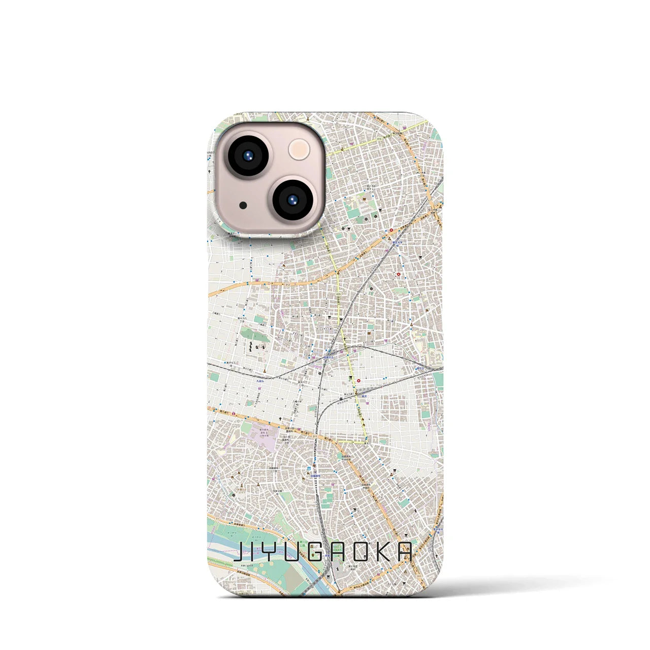 【自由が丘(東京都)】地図柄iPhoneケース(バックカバータイプ)