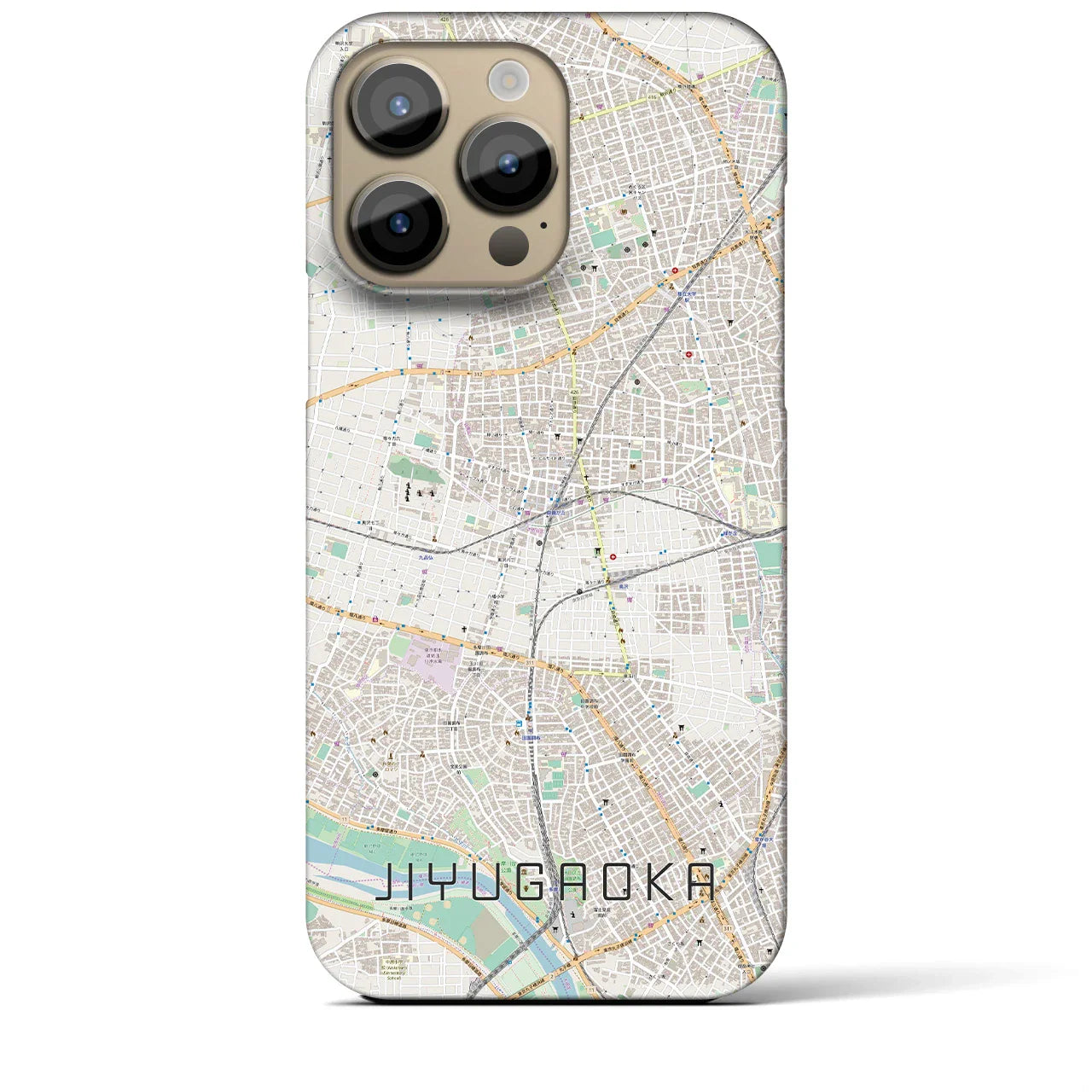 【自由が丘(東京都)】地図柄iPhoneケース(バックカバータイプ)