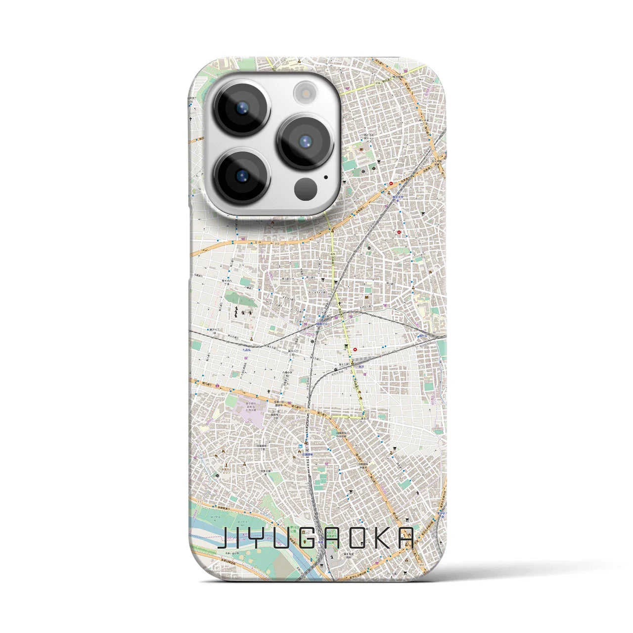 【自由が丘(東京都)】地図柄iPhoneケース(バックカバータイプ)