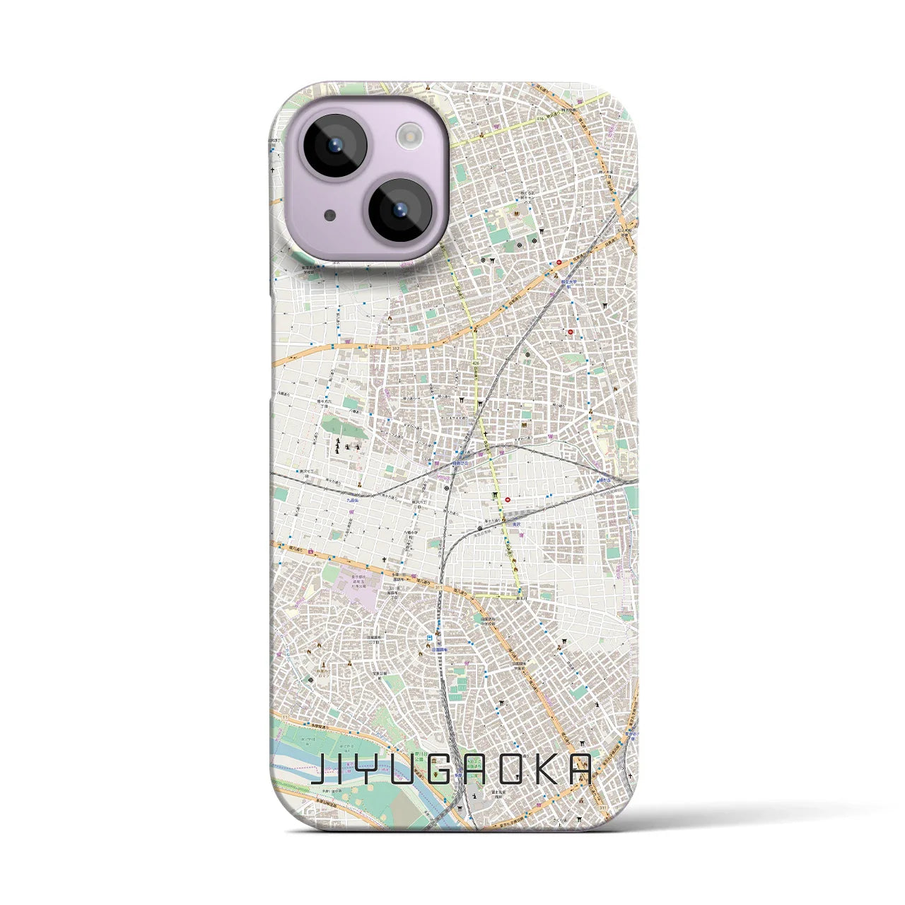 【自由が丘(東京都)】地図柄iPhoneケース(バックカバータイプ)
