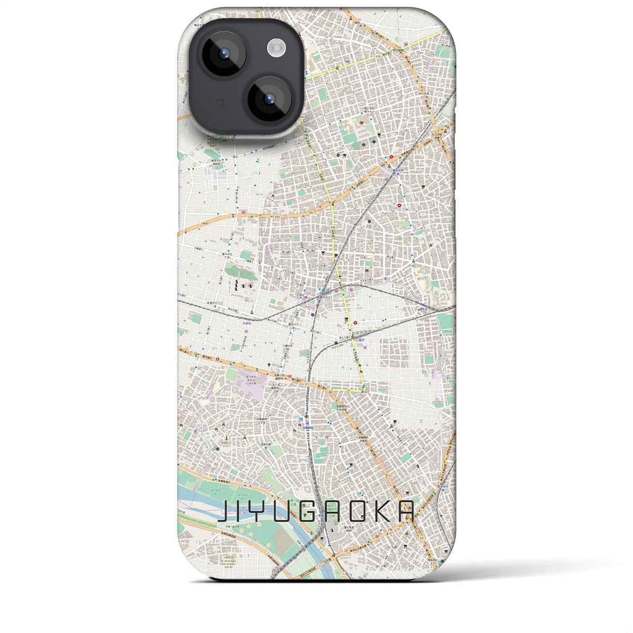 【自由が丘(東京都)】地図柄iPhoneケース(バックカバータイプ)