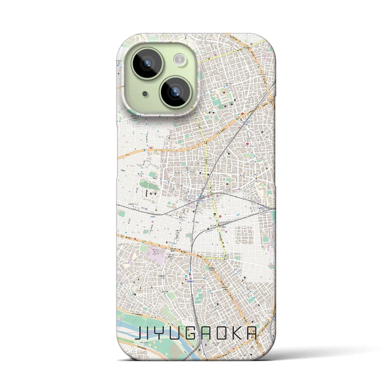 【自由が丘(東京都)】地図柄iPhoneケース(バックカバータイプ)