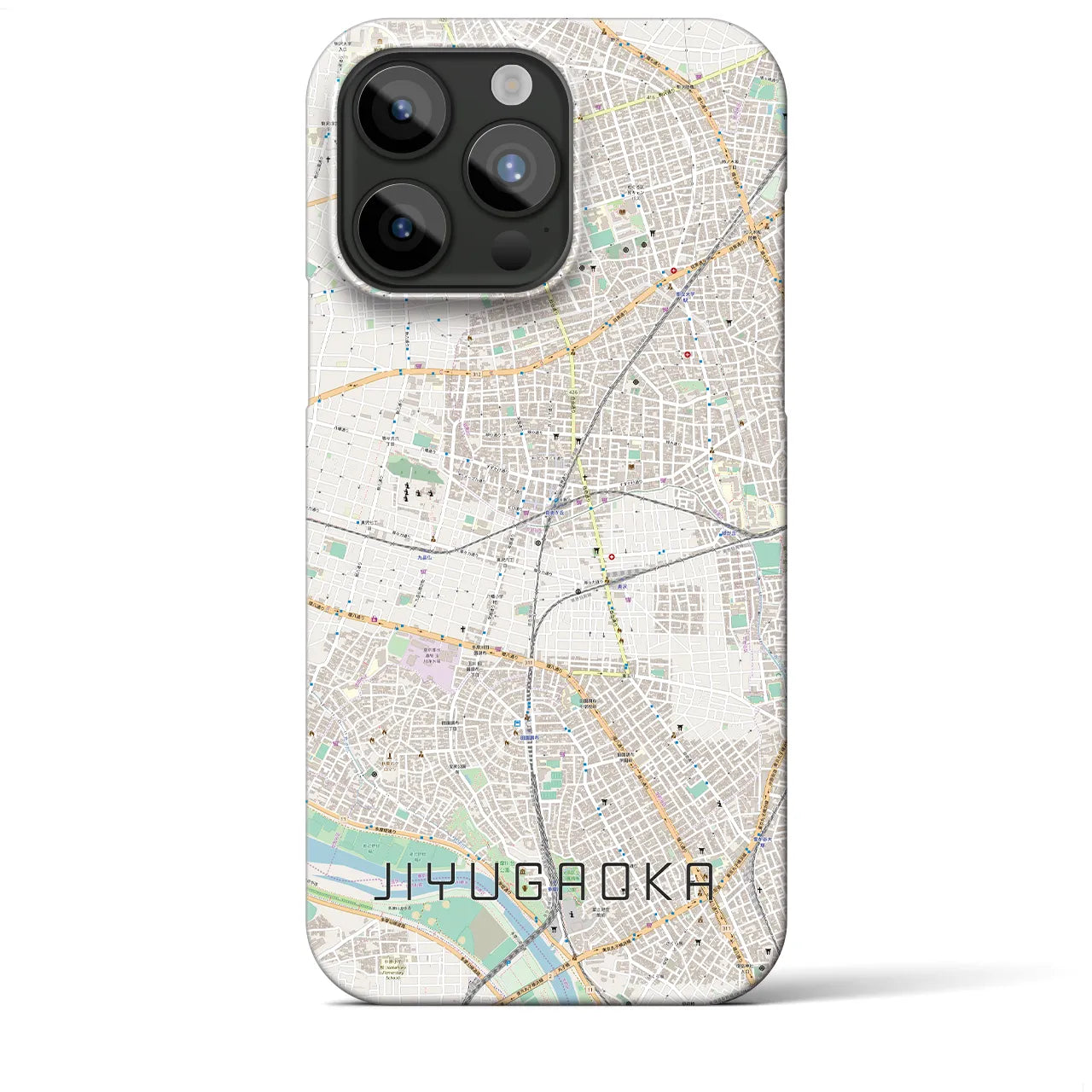 【自由が丘(東京都)】地図柄iPhoneケース(バックカバータイプ)