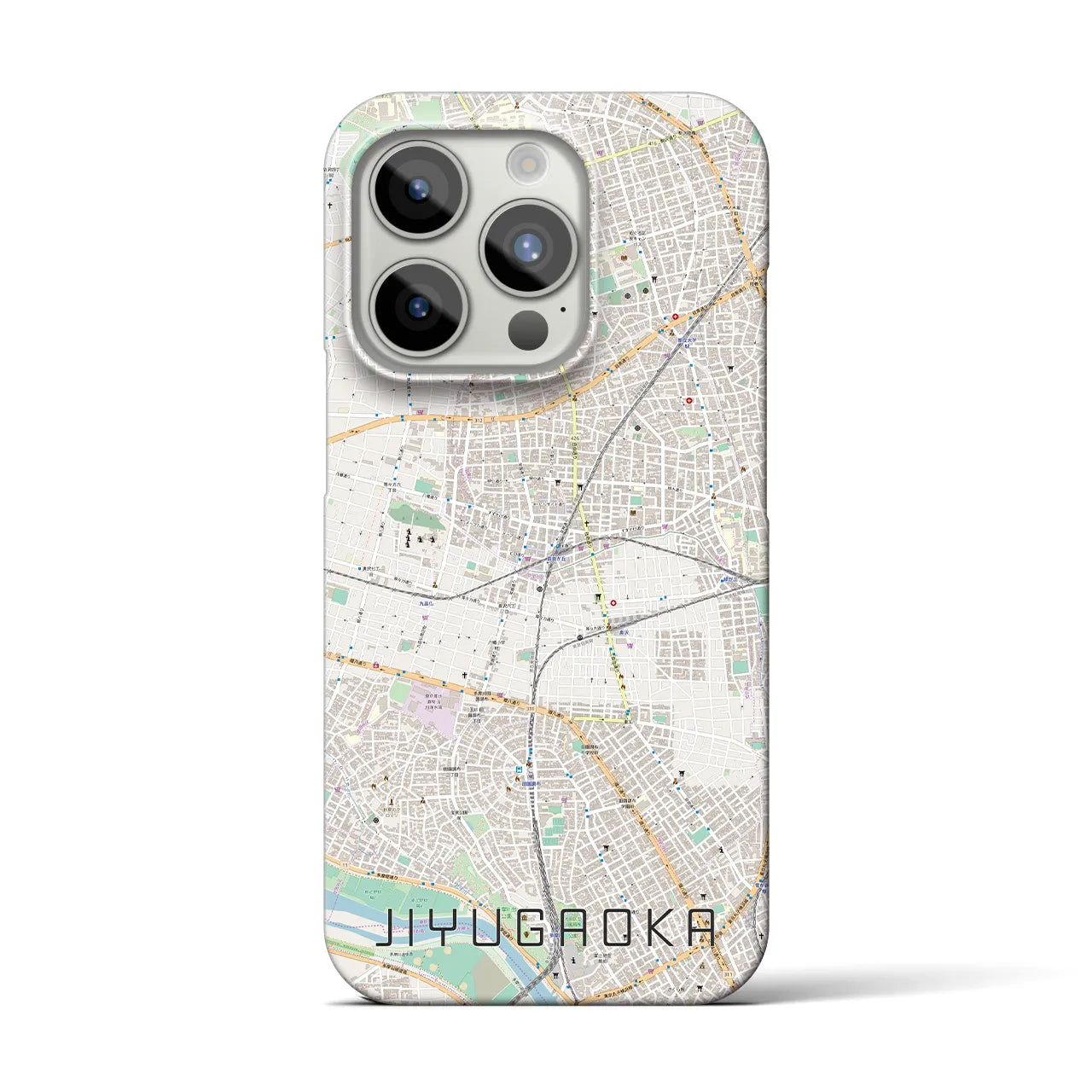 【自由が丘(東京都)】地図柄iPhoneケース(バックカバータイプ)