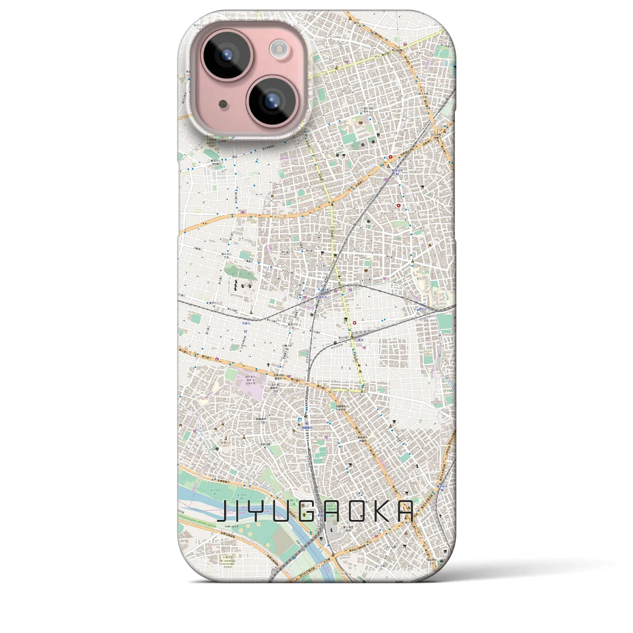 【自由が丘(東京都)】地図柄iPhoneケース(バックカバータイプ)