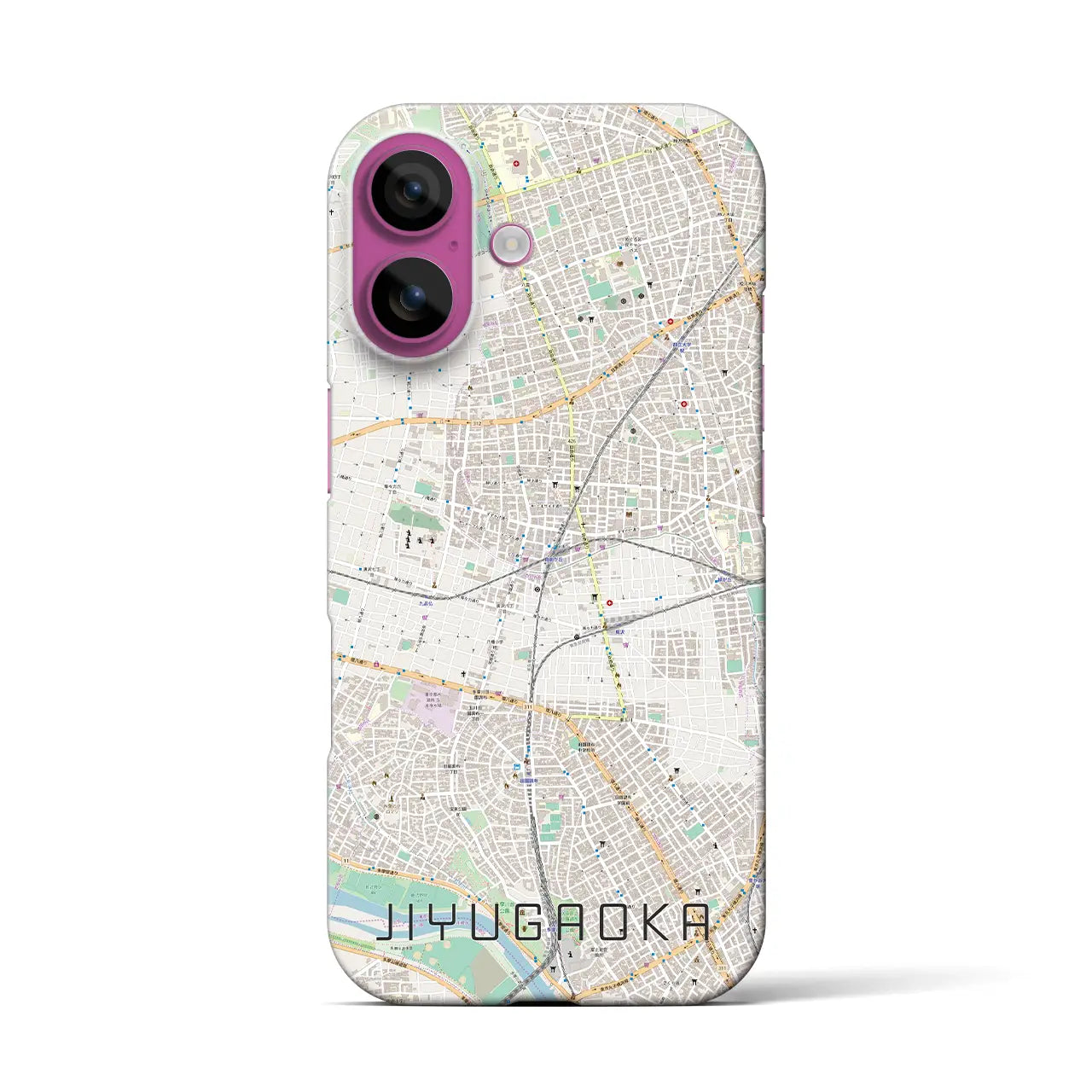 【自由が丘(東京都)】地図柄iPhoneケース(バックカバータイプ)