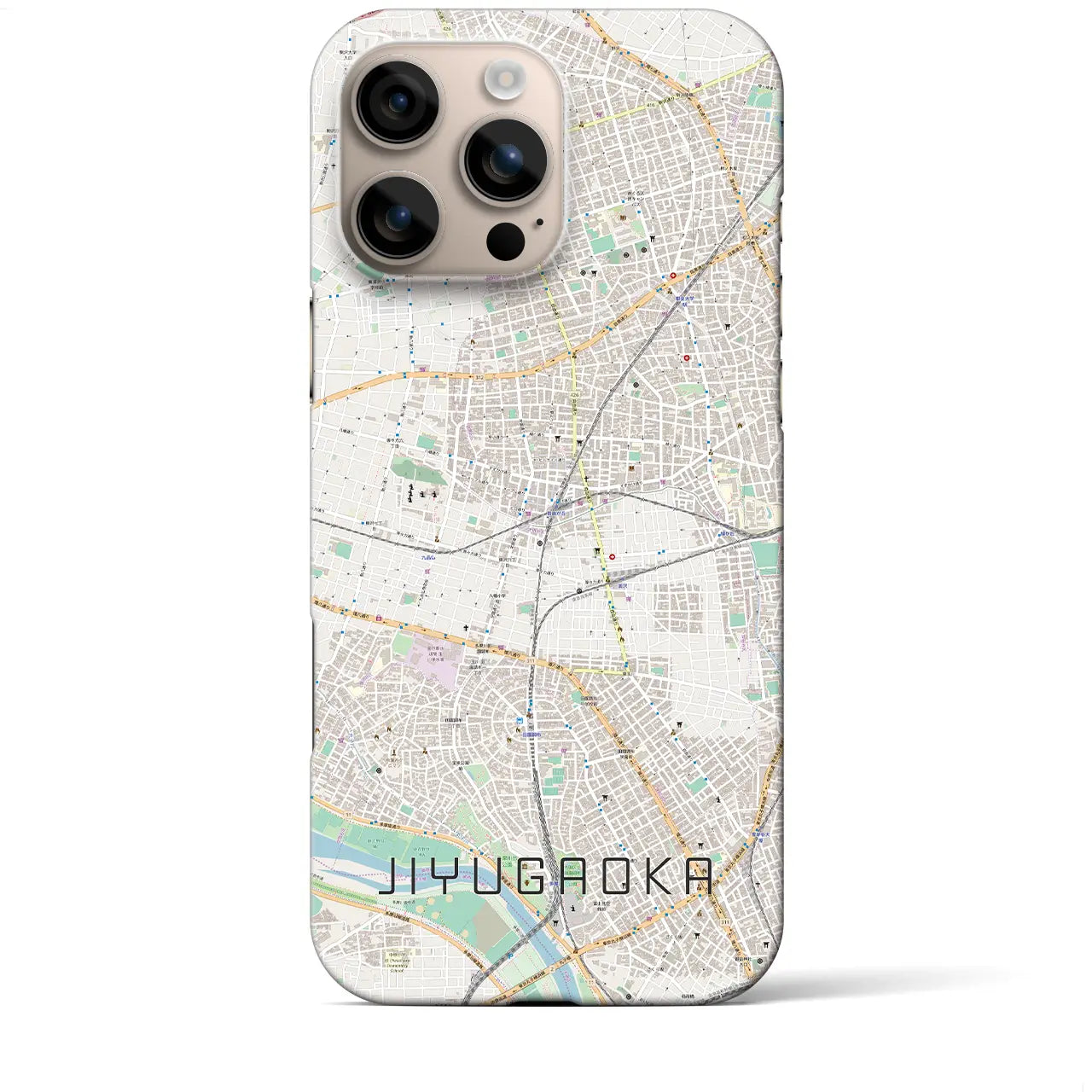 【自由が丘(東京都)】地図柄iPhoneケース(バックカバータイプ)