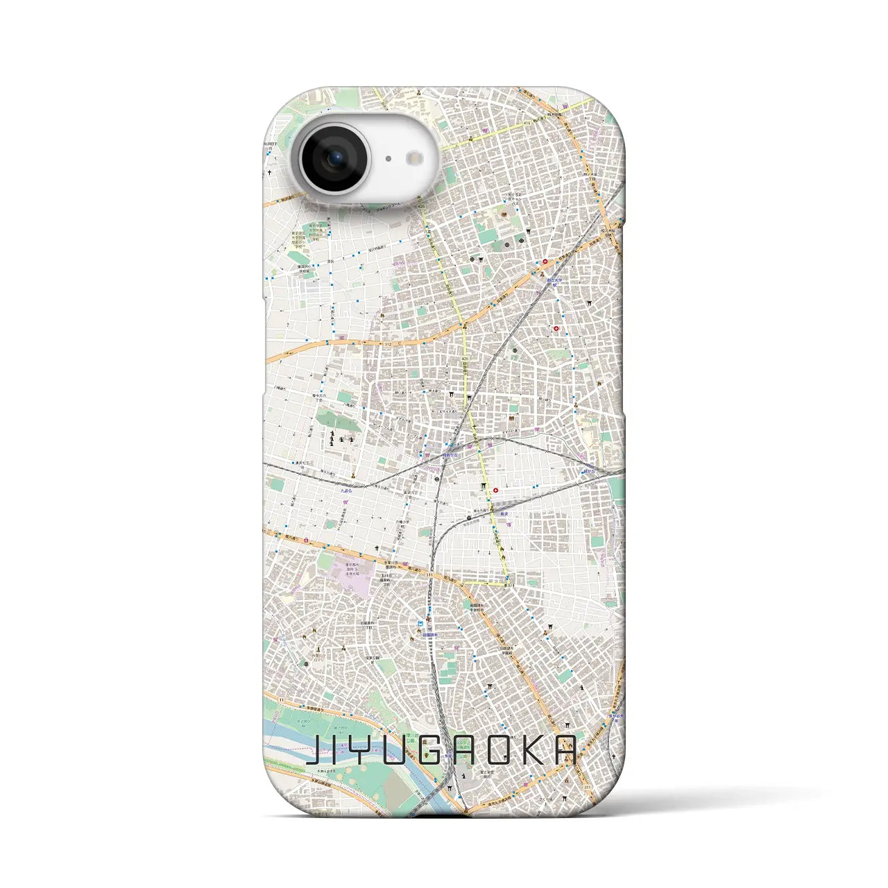 【自由が丘(東京都)】地図柄iPhoneケース(バックカバータイプ)
