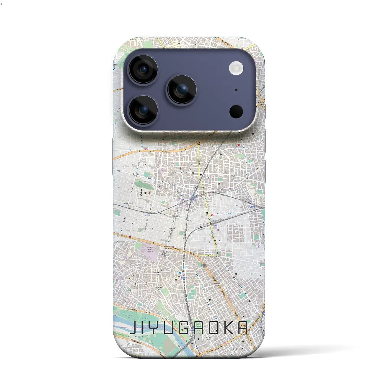 【自由が丘(東京都)】地図柄iPhoneケース(バックカバータイプ)ナチュラル・iPhone 17 Pro Max 用
