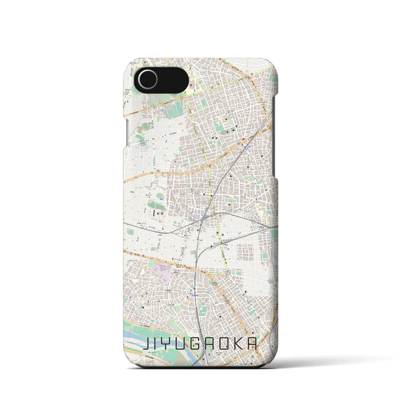 【自由が丘(東京都)】地図柄iPhoneケース(バックカバータイプ)