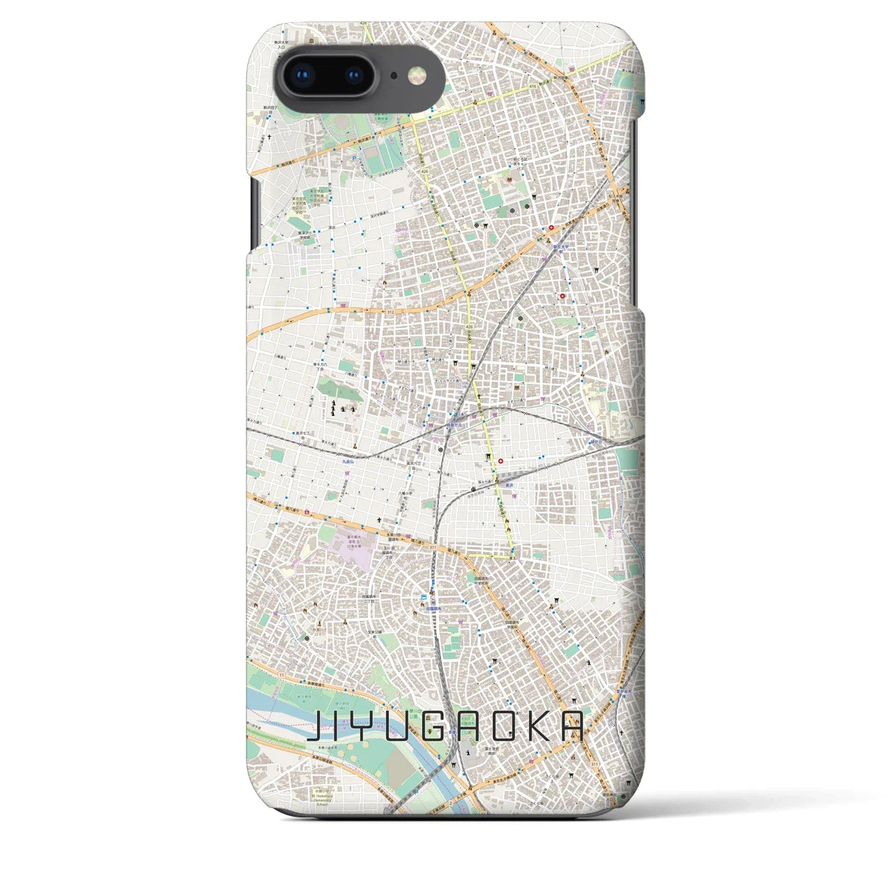 【自由が丘(東京都)】地図柄iPhoneケース(バックカバータイプ)