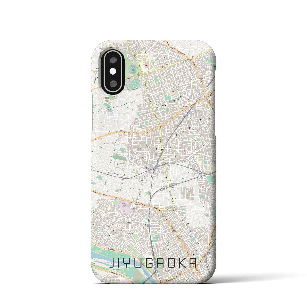 【自由が丘(東京都)】地図柄iPhoneケース(バックカバータイプ)