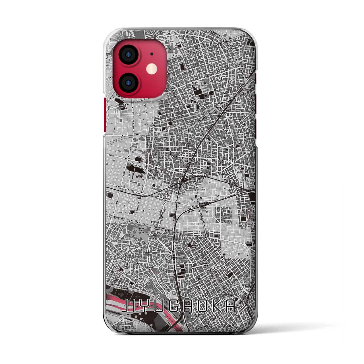 【自由が丘(東京都)】地図柄iPhoneケース(クリアタイプ)