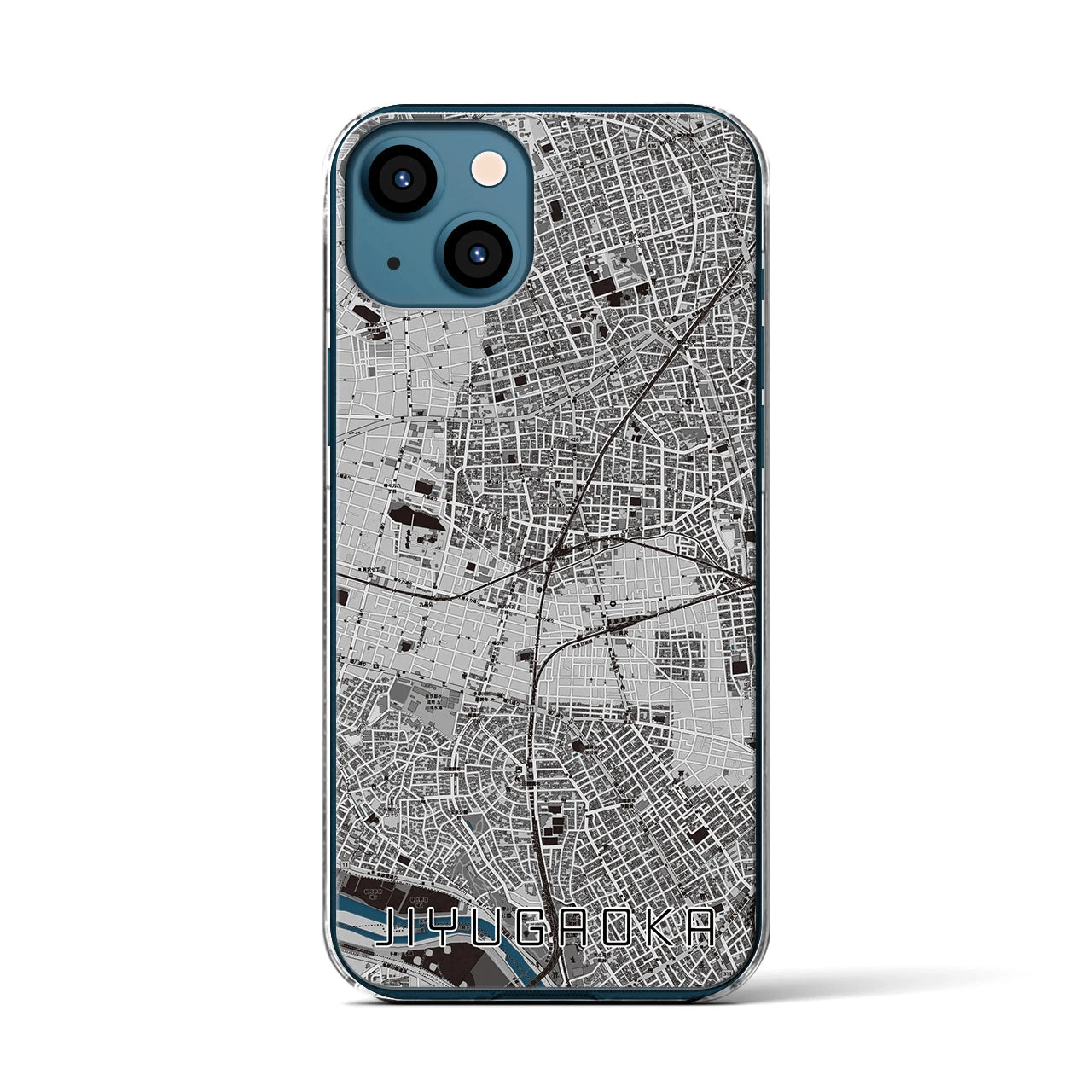 【自由が丘(東京都)】地図柄iPhoneケース(クリアタイプ)
