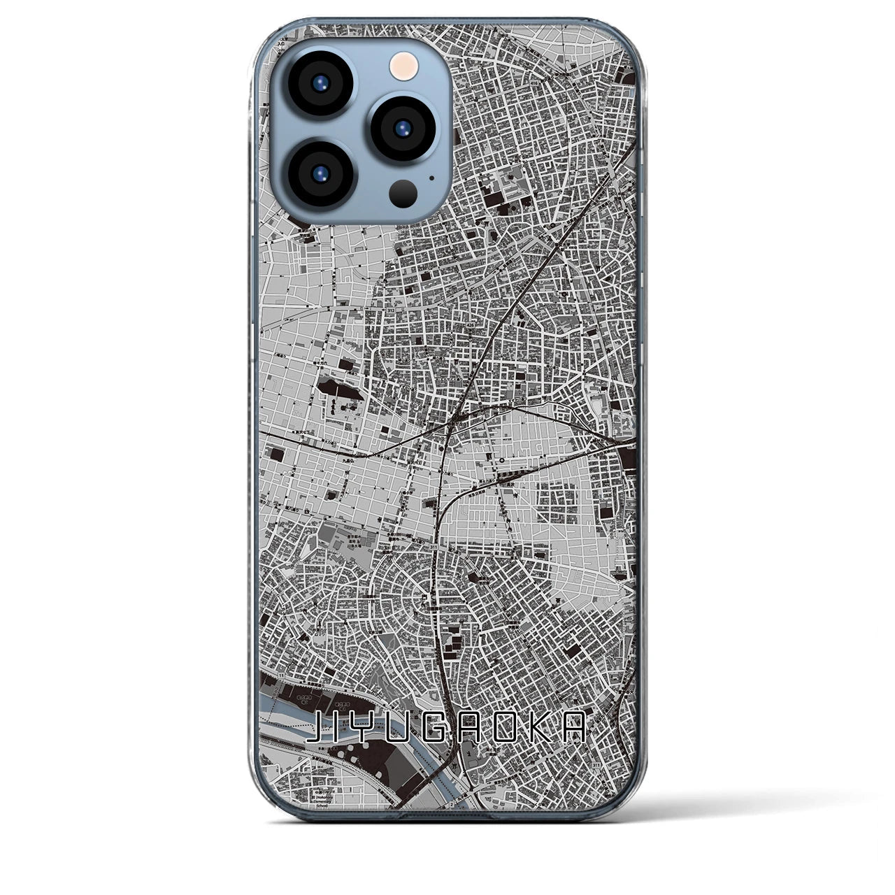【自由が丘(東京都)】地図柄iPhoneケース(クリアタイプ)