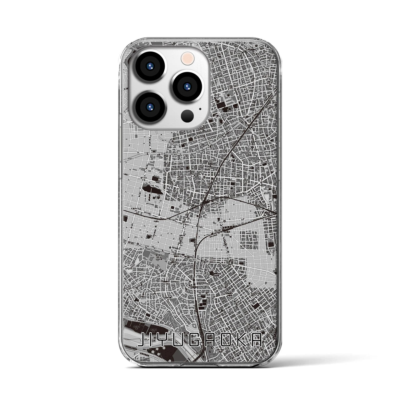 【自由が丘(東京都)】地図柄iPhoneケース(クリアタイプ)