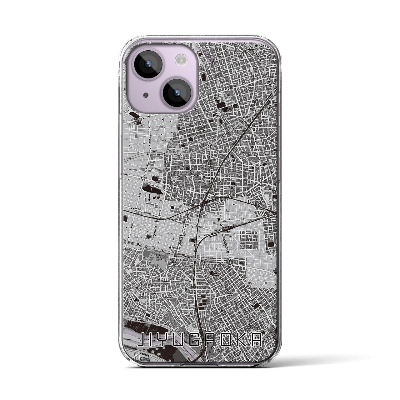 【自由が丘(東京都)】地図柄iPhoneケース(クリアタイプ)