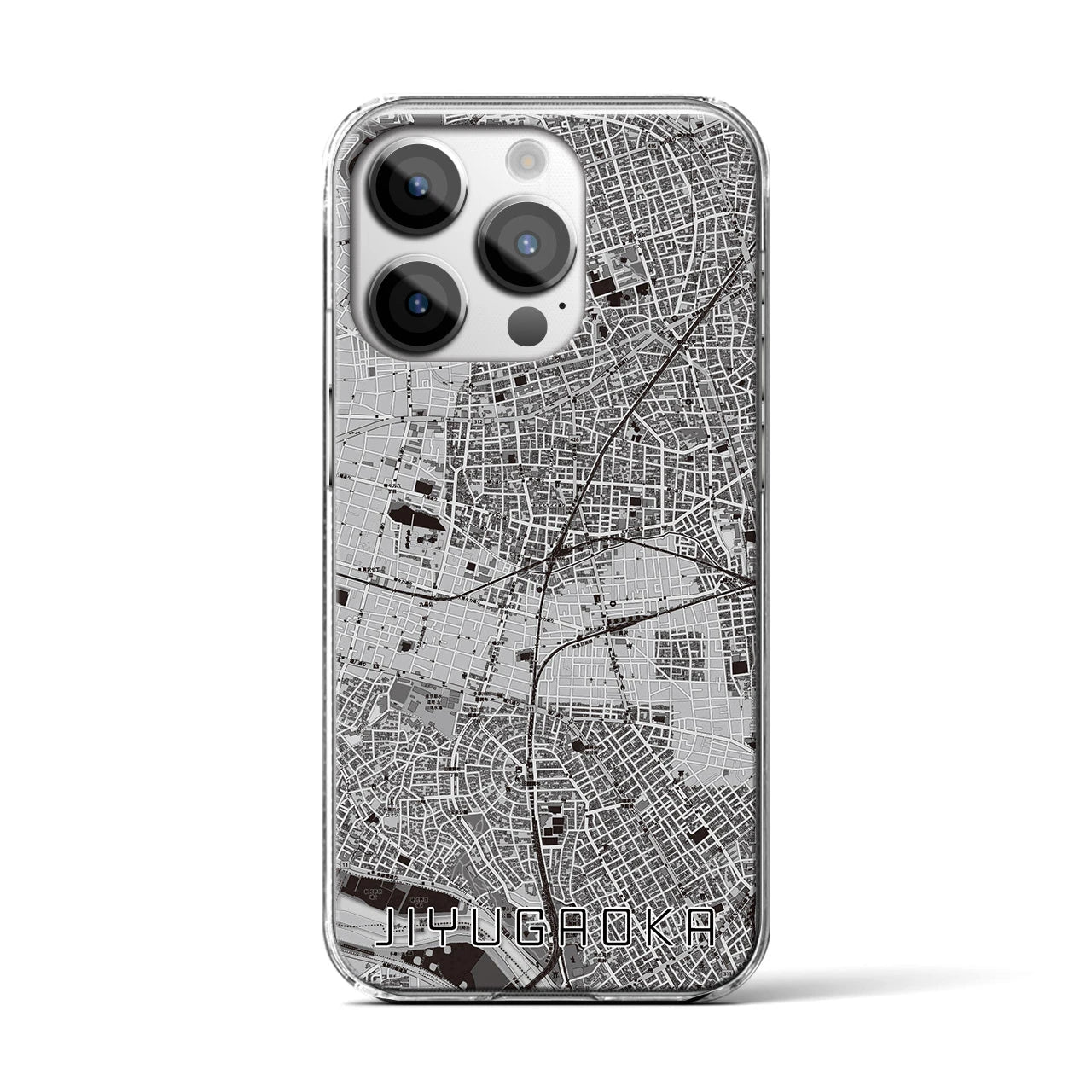 【自由が丘(東京都)】地図柄iPhoneケース(クリアタイプ)