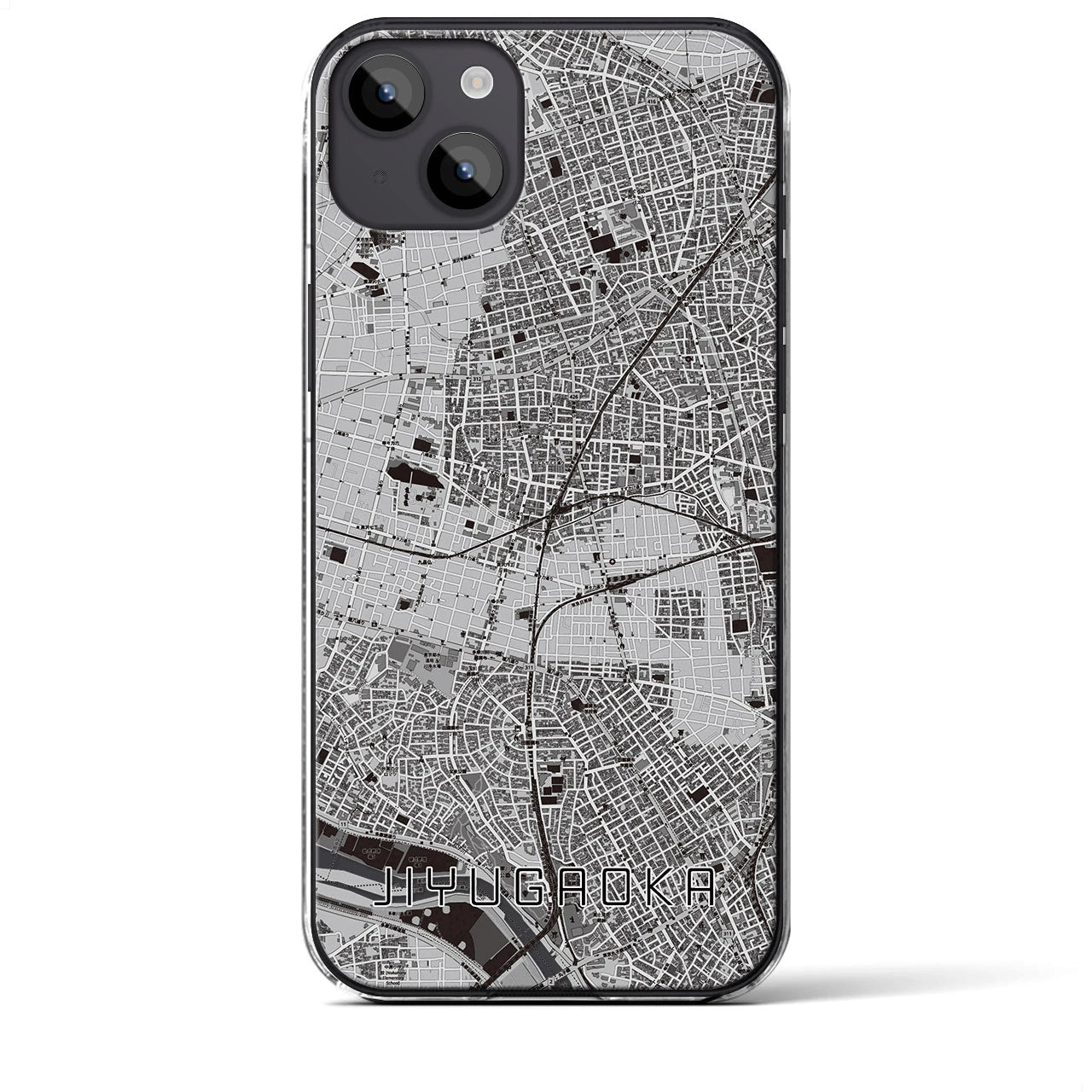 【自由が丘(東京都)】地図柄iPhoneケース(クリアタイプ)