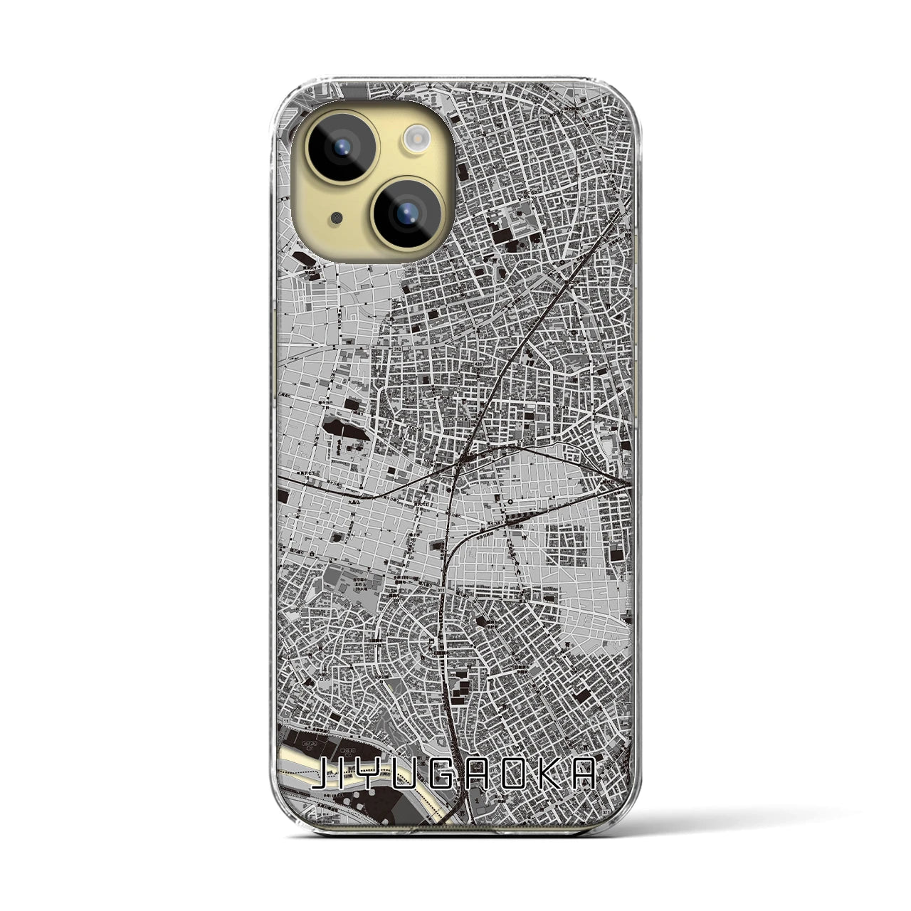 【自由が丘(東京都)】地図柄iPhoneケース(クリアタイプ)