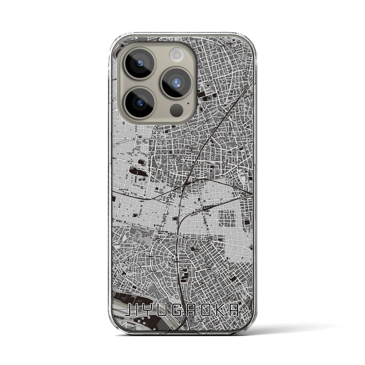 【自由が丘(東京都)】地図柄iPhoneケース(クリアタイプ)