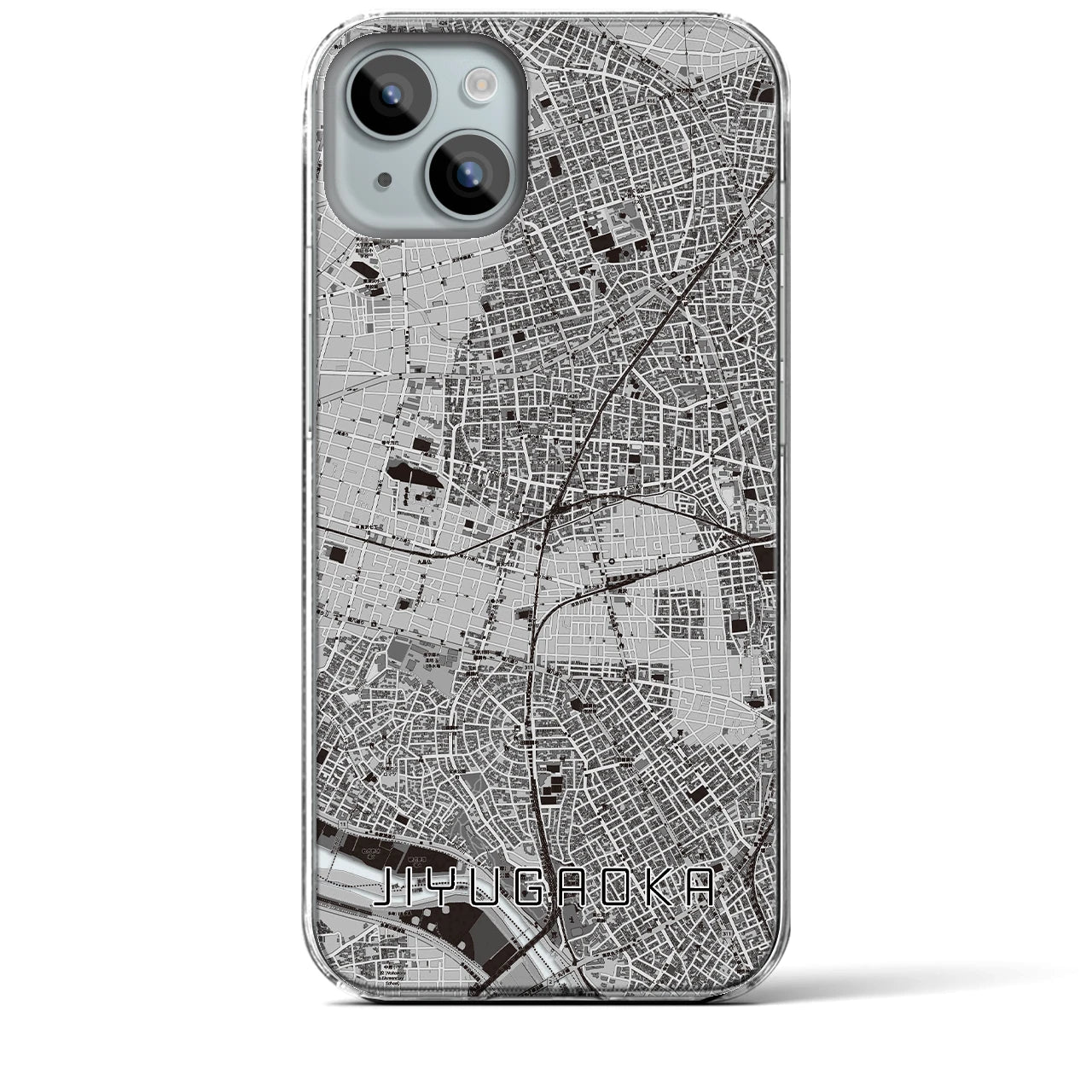 【自由が丘(東京都)】地図柄iPhoneケース(クリアタイプ)