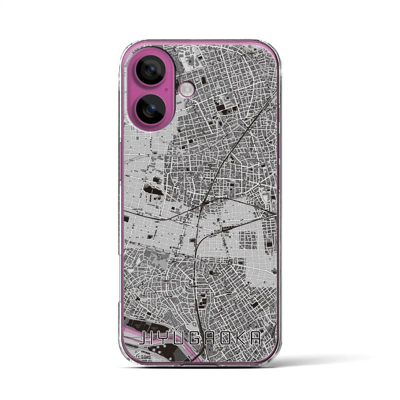【自由が丘(東京都)】地図柄iPhoneケース(クリアタイプ)