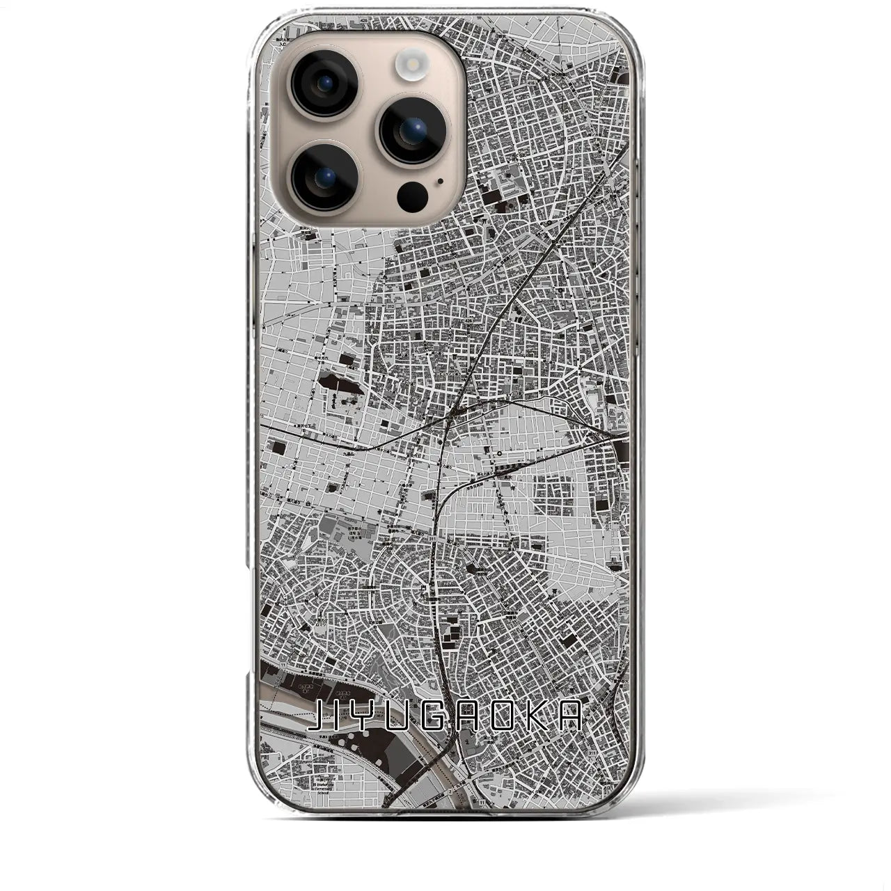 【自由が丘(東京都)】地図柄iPhoneケース(クリアタイプ)